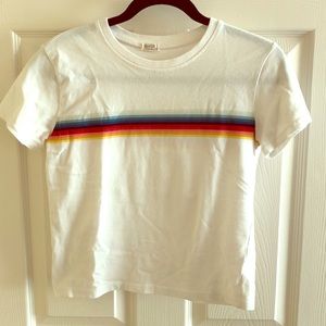 Brandy Melville John Galt rainbow T-shirt